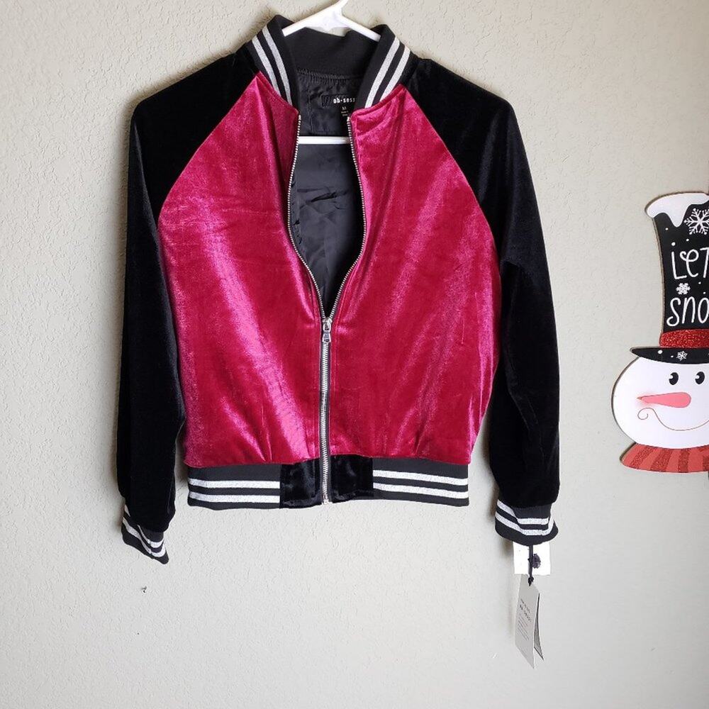 Obsess Velvet Lightweight Bomber Jacket  Junior M